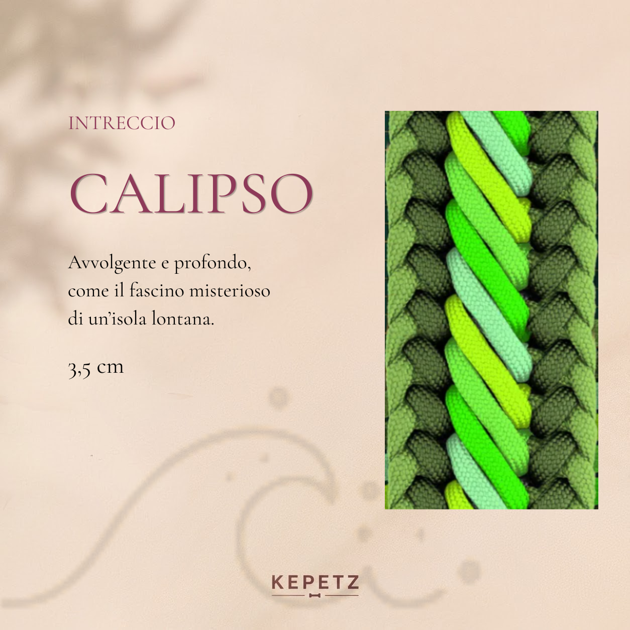 Collare in paracord Calipso