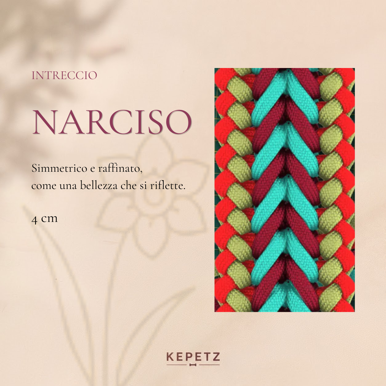 Collare in paracord Narciso