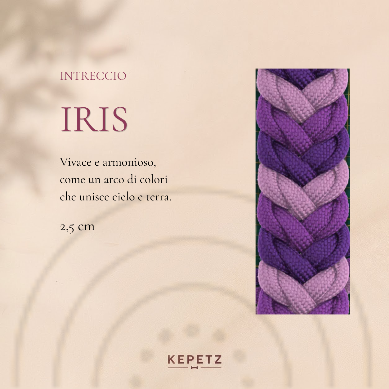 Collare in paracord Iris