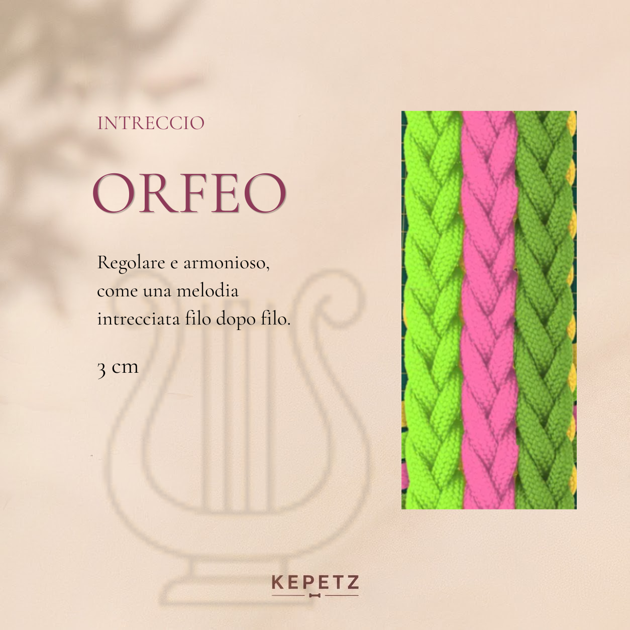 Collare in paracord Orfeo